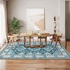 Washable Rug with TPR Non-Slip Backing, Thin Distressed Vintage Rug Low-Pile Floor Carpet Stain Resistant Rugs for Living Room Bedroom, Entryway - 3 of 4