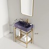 NicBex Bathroom Vanity with Basin,Bathroom Sink Vanity with Open Metal Leg and Shelves,24 inch Bathroom Sink Cabinet for Bathroom - 3 of 4