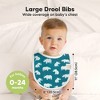 KeaBabies 8pk Organic Baby Bibs for Boy, Baby Drool Bib for Baby Boys and Girls, Newborn Teething Bibs - 2 of 4