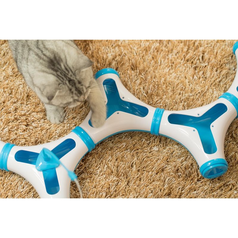 PawsMark Configurable Interactive Cat Toy with Spring Feather Teaser, 3 of 10