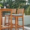 Solhome Carlton Honey Patio Wood Counter-Height Bar Chair - 3 of 4