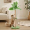 NAYSAYE 33" Cat Scratching Post, Cat Scratcher Tall Scratching Posts with Dangling Ball for Indoor Cats Decorative Play Toy, Green, 15.4"*15.4"*33.1" - 2 of 4