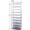 COZONY 9-Tier Shoe Organizer with Zipper Cover, Space Saving Non-Woven Shoe Rack Storage Cabinet for Closet Entrywayd - 2 of 4