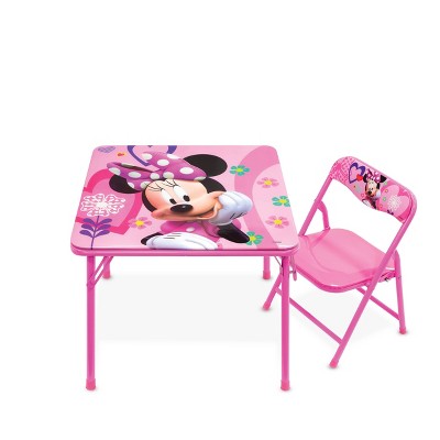 minnie mouse activity table and chairs set