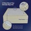 Kickoff 300 Thread Count 100% Organic Bamboo Viscose Fitted Sheet Only, Extra Deep Pocket, Cooling & Breathable, Double Stitching, Bedding Sheet - 3 of 4