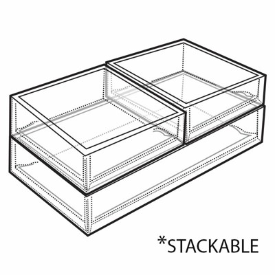 Deluxe Crystal Clear Polished Edge Styrene Tray Set