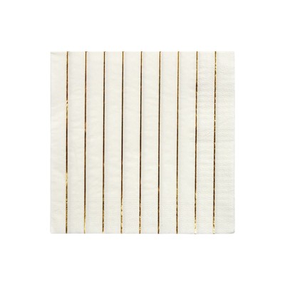 Meri Meri Gold Stripe Large Napkins