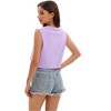 ATHLECHIC Women's Casual Loose Crewneck Sleeveless Crop Tank Top - 4 of 4