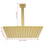 PAGED Wide Rain Stainless Steel Showerhead with High Pressure Arm for Bathroom,Decor Dual Shower Water Saving - 2 of 4