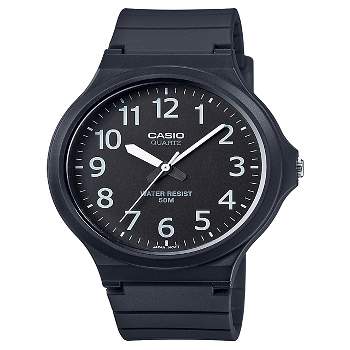 Casio Men's Super Easy Reader Watch, Black/White Dial - MW240-1BV