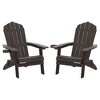Sonkuki 2-Pack Folding Adirondack Chair Patio Outdoor Plastic Fire Pit Chair Weather Resistant for Lawn, deck and Backyard - 2 of 4