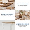 Dining Table Set for 4, Spiral Table Legs, Ergonomic Comfortable Seating, Bar Table Set, for Small Spaces, Kitchen, Apartment - 3 of 4