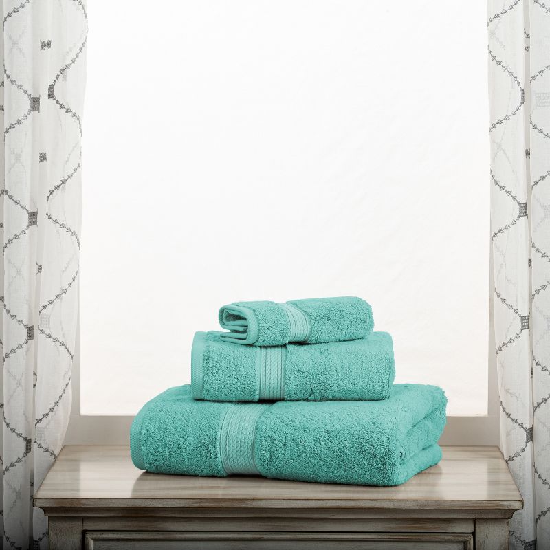 Premium Cotton 800 GSM Heavyweight Plush Luxury 3 Piece Bathroom Towel Set by Blue Nile Mills, 4 of 10