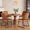 SEVOBAL Accent Chairs Dining Chairs Set of 4, Kitchen & Dining Room Chairs Dining Chairs, Brown, 22"*20.5"*33.9" - 3 of 4