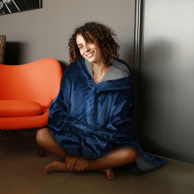 Catalonia University Student Oversized Blanket Hoodie Sweatshirt for Back-To-College, Warm Comfortable Soft Plush Wearable Blanket Pullover