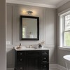 DORESshop 18 in. 2-Light Brushed Nickel Bathroom Sconces with Clear Glass, Bathroom Vanity Light Fixtures, Modern Wall Lights - 3 of 4