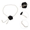 Unique Bargains Women's Faux Pearls Waist Chain Black 1 Pc - 4 of 4