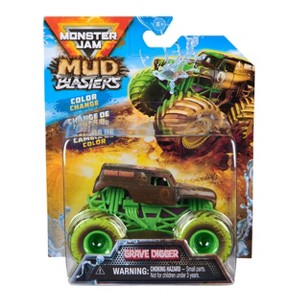 Monster Jam Mud Blasters Grave Digger Diecast Color Change Truck Vehicle - 1:64 Scale - 1 of 4