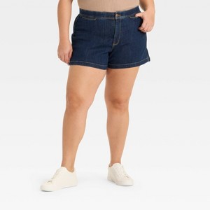 Women's High-Rise Smart Jean Shorts - Ava & Viv™ - 1 of 3