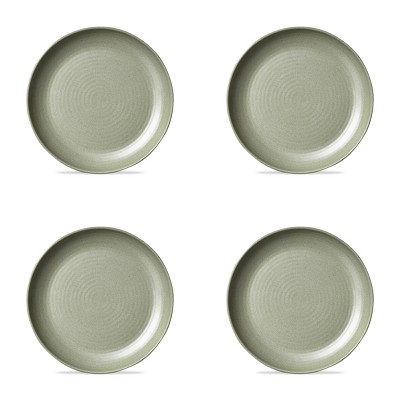 TAG Green Brooklyn Melamine Plastic Dinning Salad Plate Dishwasher Safe Indoor/Outdoor 9x9 inch Salad Plate Set 4