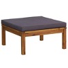 vidaXL Footrest  Solid Acacia Wood, Polyester Medium Modular - 2 of 4