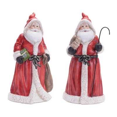 Melrose Hooded Santa Figurine (Set of 2)