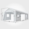 Carport Canopy Heavy Duty Waterproof UV Resistant Portable Garage 4 Doors & 4 Windows Carport with Removable Sidewalls for Car Truck Boat Storage - 2 of 4