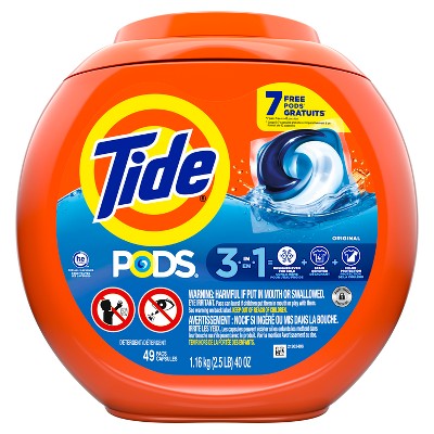 Tide Original Pods HE Compatible Laundry Detergent Soap Pacs - 35oz/42ct