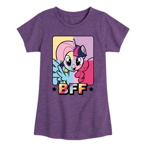 Girls' - My Little Pony - BFF Faces Fitted Short Sleeve Graphic T-Shirt - 1 of 3