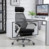 Vinsetto Ergonomic High Back Mesh Office Chair Swivel Reclining Computer Desk Chair with Retractable Footrest, Headrest, Padded Armrest - 3 of 4