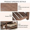 47" Modern Coffee Table with Storage Shelf, Farmhouse Rectangle Living Room Center Table for Small Spaces, Easy Assembly - 4 of 4