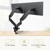 Sweetcrispy Dual Monitor Mount: Gas Spring Arm Desk Stand with Clamp & Grommet Base for Computer Screens - image 2 of 4