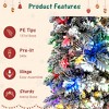 8 FT, 6 FT & 4 FT Pre-Lit Pencil Christmas Tree Set of 3 Flocked Slim Fir Trees, 1 370 PE Branch Tips, 290 LED Lights & 11 Lighting Modes - 2 of 4