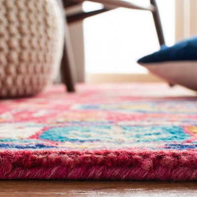 Handmade Rustic-Chic Red Wool 4' x 6' Tufted Area Rug