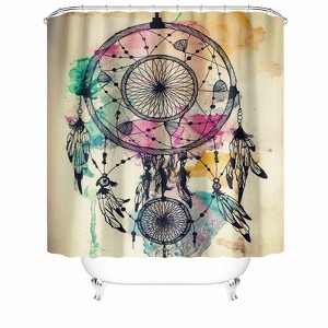 Watercolor Dream Catcher Shower Curtains for Bathroom Waterproof Fabric Bath Curtain Durable Soft Stylish Bathroom Decor 72x72 Inch - 1 of 1