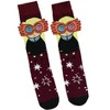 Harry Potter Socks Luna Lovegood 3D Spectrespecs Glasses Mid-Calf Crew Socks 1 Pair Fits Shoe Size 8-12 Multicolored - 2 of 4