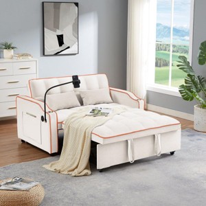 Streamdale Foldable sofa bed with USB and phone stand - 1 of 4