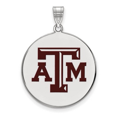 Black Bow Jewelry Sterling Silver Texas A&M Aggies NCAA Extra Large Pendant