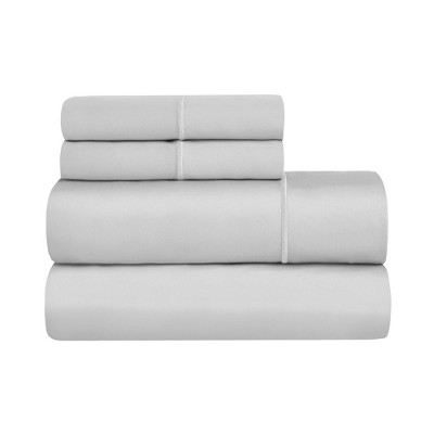 Premium Cotton 1500 Thread Count Embroidered Marrow Stitch Hem Deep Pocket Sheet Set by Blue Nile Mills