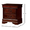 NicBex 15.75 inch Wide Nightstand with 2 Drawers,Side Table with Large Storage Space and Bracket Feet,Bedside Table for Bedroom,Living Room - 3 of 4