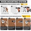 Munora - Heavy-Duty Rotating Garage Hooks - 4-Pack Solid Steel Wall Hangers for Ladders, Tools & Equipment - 4 of 4