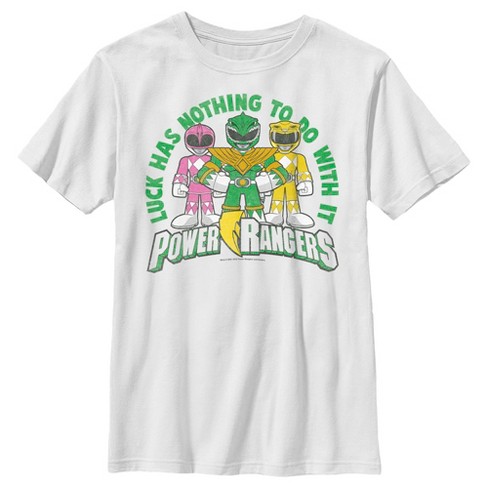 Boy's Power Rangers St. Patrick's Day Luck has Nothing to do with It T-Shirt - image 1 of 4