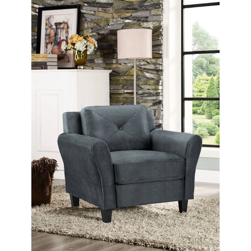 Harper Tufted Microfiber Chair - Lifestyle Solutions, 4 of 10