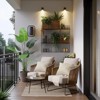 homfan Artificial Bird of Paradise Plant,Faux Banana Leaf Plant Potted Tree Bird of Paradise Artificial Plant for Indoor House Home Office, 1 Pack - 2 of 4