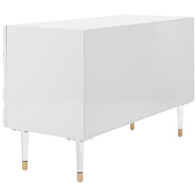 Zayn Light Gray and Gold Diamond Pattern Sideboard