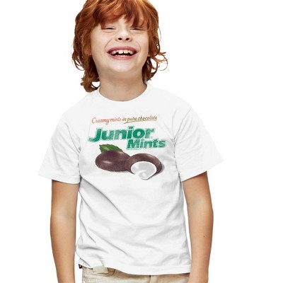 Tootsie Roll Junior Mints Logo Kids T Shirt For Youth, White