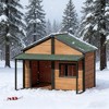 ORRD Outdoor Dog House with Porch & Asphalt Roof | Raised Wooden Kennel for Medium-Large Dogs | All-Weather Design - 2 of 4