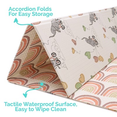 Elephant Rainbow Foldable Waterproof Foam Play Mat