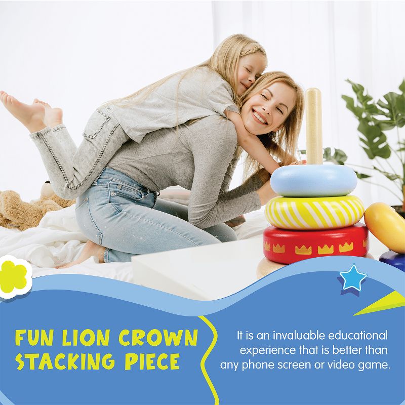 Leo & Friends Leo Stacking Toddler Ring Tower, 5 of 8