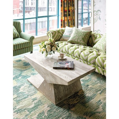 Handmade Ivory and Green Wool Runner Rug 2'6" x 8'
